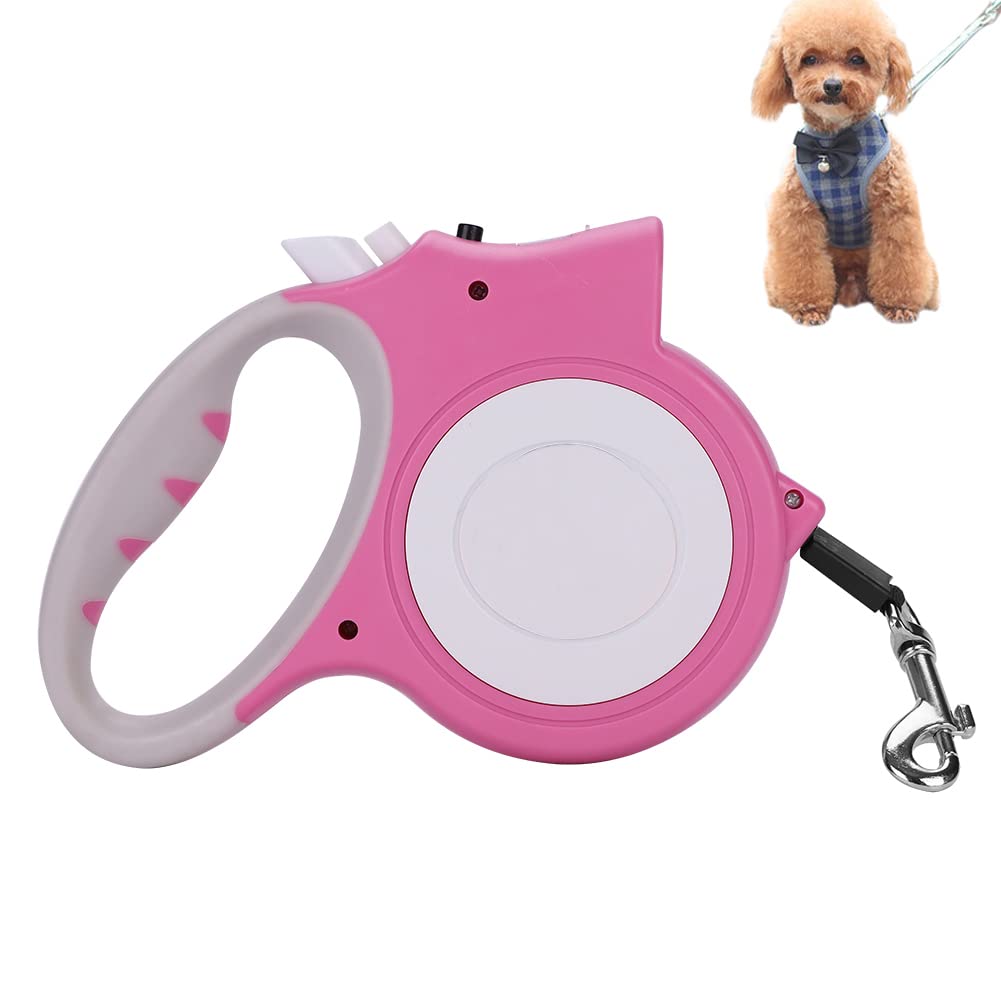 IBLUELOVER Retractable Dog Lead 360° Stumble-Free Extendable Dog Leash with LED Flashlight 16ft 5m Heavy Duty Walking Dog Lead Strong Nylon Rope for Small Medium Puppy Dog Up To 15kg