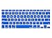 Kuzy - Blue Keyboard Cover Silicone Skin for MacBook Pro 13