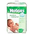 Huggies Pure & Natural Diapers, Size 1, 80 Count (Pack of 2)