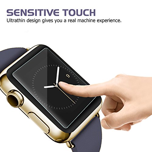 Apple Watch 2Pack 38mm 3D Screen Protector (Series 1, Series 2, Series 3), Atill Tempered Glass Screen Protector [Anti-scratch] [Bubble-free] for Apple iWatch