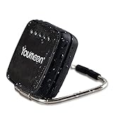 Youmoon Solar-powered Portable Wireless Bluetooth Speaker 5W IPX4 Waterproof Silicone case and stainless steel bracket for Outdoor with 6 Hour Playtime and 20 Hour call duration (Black)