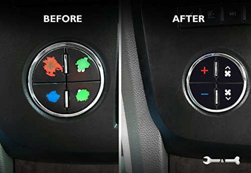 AC Dash Button Repair Kit For Select GM Vehicles - Fix Ruined and Faded A/C Controls & Restore New Look - Thumbnail 3