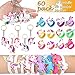 Aitey Unicorn Party Favors Supplies, Rainbow Birthday Theme Assorted Kit, Bracelets, Rings and Keychains Bulk Toys for Carnival Prizes for Kids and Girls (60 Pack