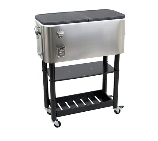 Rio Brands – Nevera portátil con Ruedas (78 x 39 x 84 cm, Acero ...