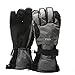 FGN Ski Gloves for Men Waterproof, Outdoor Sport Snowboard Winter Thinsulate Gloves with Zipper Pocket,Size L-One Size Fits All
