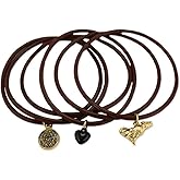 Twilight New Moon "Wolf Pack" Jelly Bangle Bracelet with Charms