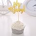 24-Pack Baby Cupcake Toppers, Gold Oh Baby Cake Toppers for Baby Shower Party Decorations