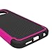 Galaxy S6 Case, Bastex Heavy Duty Hybrid Armor Case - Soft Black Silicone Cover Hard Hot Pink & Black Case for Samsung Galaxy S6 G920