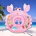 UClever Baby Inflatable Pool Float Infant Crab Seat Boat Swim Ring with Handles (Pink)
