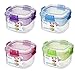 Sistema Snack To Go, 13.5 Oz /400 ML, 2 Compartment Container, Colors May Vary, 2-pack