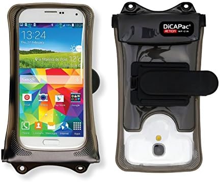 CAT S40 / CAT S50 / CAT S60 - Waterproof phone case with outdoor clip holder & DiCAPac Action mount system (GoPro® comp.)