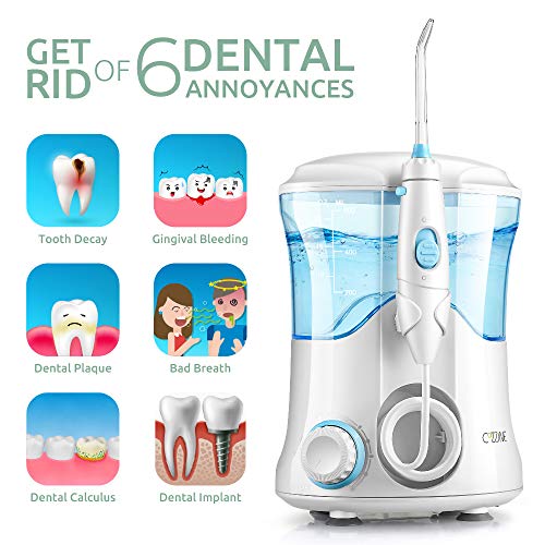 Cozzine Water Dental Flosser 600ml, Water Pick Large Capacity Leak-Proof Electric Quiet Design with  - //coolthings.us