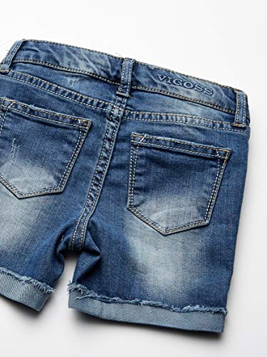 VIGOSS Girls' Toddler Bermuda Short, Starry Night Freezer Blue, 4T