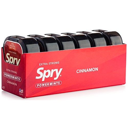 Spry Xylitol Power Mints, Extra Strength Cinnamon, 70 count (6 Pack