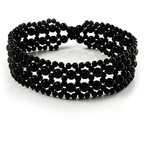 Black Beaded Flex Choker Adult