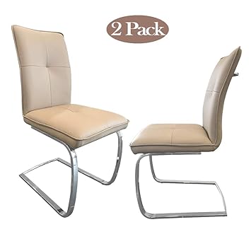 Esszimmerstühle Leder Beige