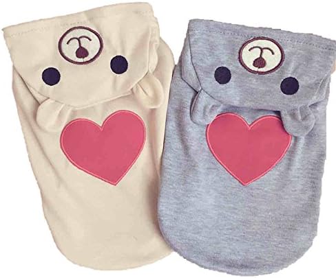 FitPetX Pet Clothes Dog Outfits Fashion Costume Cute Dog Hoodie Summer Clothes for Small Dogs-Light brown