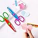 E-More Safe Paper Decorative Edging Scissors Scrapbooking Edger Scissors Art Creative Crafts Scissors Wave Edge Cutters Great for Teachers Students Kids Design (6 Pack)