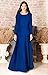 KOH KOH Plus Size Womens Long Full Sleeve Sleeves Flowy Empire Waist Fall Winter Modest Formal Floor Length Abaya Muslim Gown Gowns Maxi Dress Dresses, Cobalt/Royal Blue XL 14-16