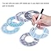 Blulu Clothing Rack Size Dividers Round Hanger Dividers Blue and Gray with Marker Pen, Dot, Star and Grid (6 Pieces)