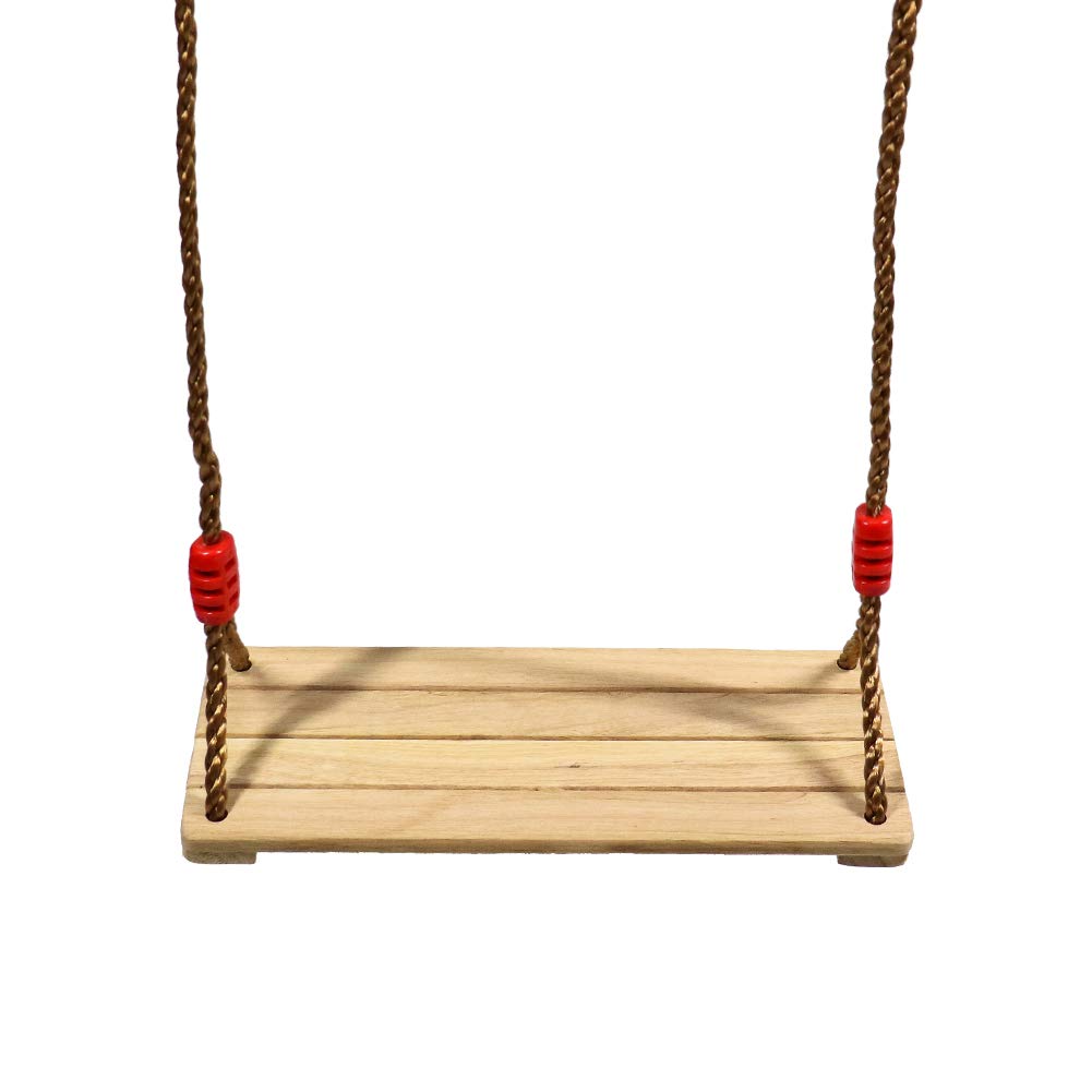 ValueHall Wooden Hanging Swing Seat Tree Swing Seat Wood Swing Chair with Adjustable Polyester Rope for Children, Adults, Playground, Park, Garden, Yard V7110A