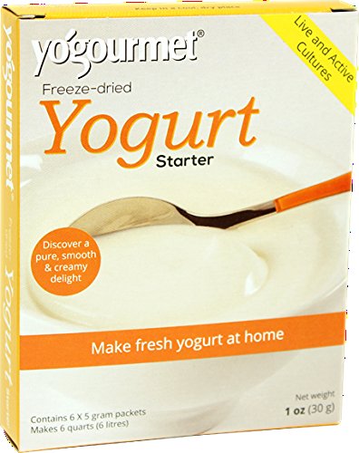 Yo Gourmet Freeze Dried Yogurt Starter - 1 Box Containing 6 Each 5 Gram Packets