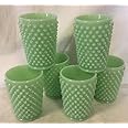 Hobnail Pattern - Tumbler/Juice Glass - Jade Jadeite Green Glass - American Made - Mosser USA (6)