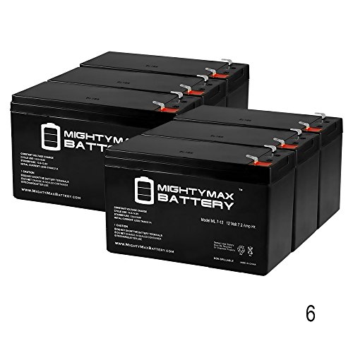12V 7Ah Compatible Battery for APC RBC17 LS700 - 6 Pack - Mighty Max Battery brand product