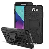 Galaxy J7 V Case, Galaxy J7 Prime Case, Galaxy J7 Perx Case, Galaxy J7 Sky Pro / Galaxy Halo Case, OEAGO Samsung Galaxy J7 2017 Case Tough Rugged Dual Layer Protective Case with Kickstand - Black