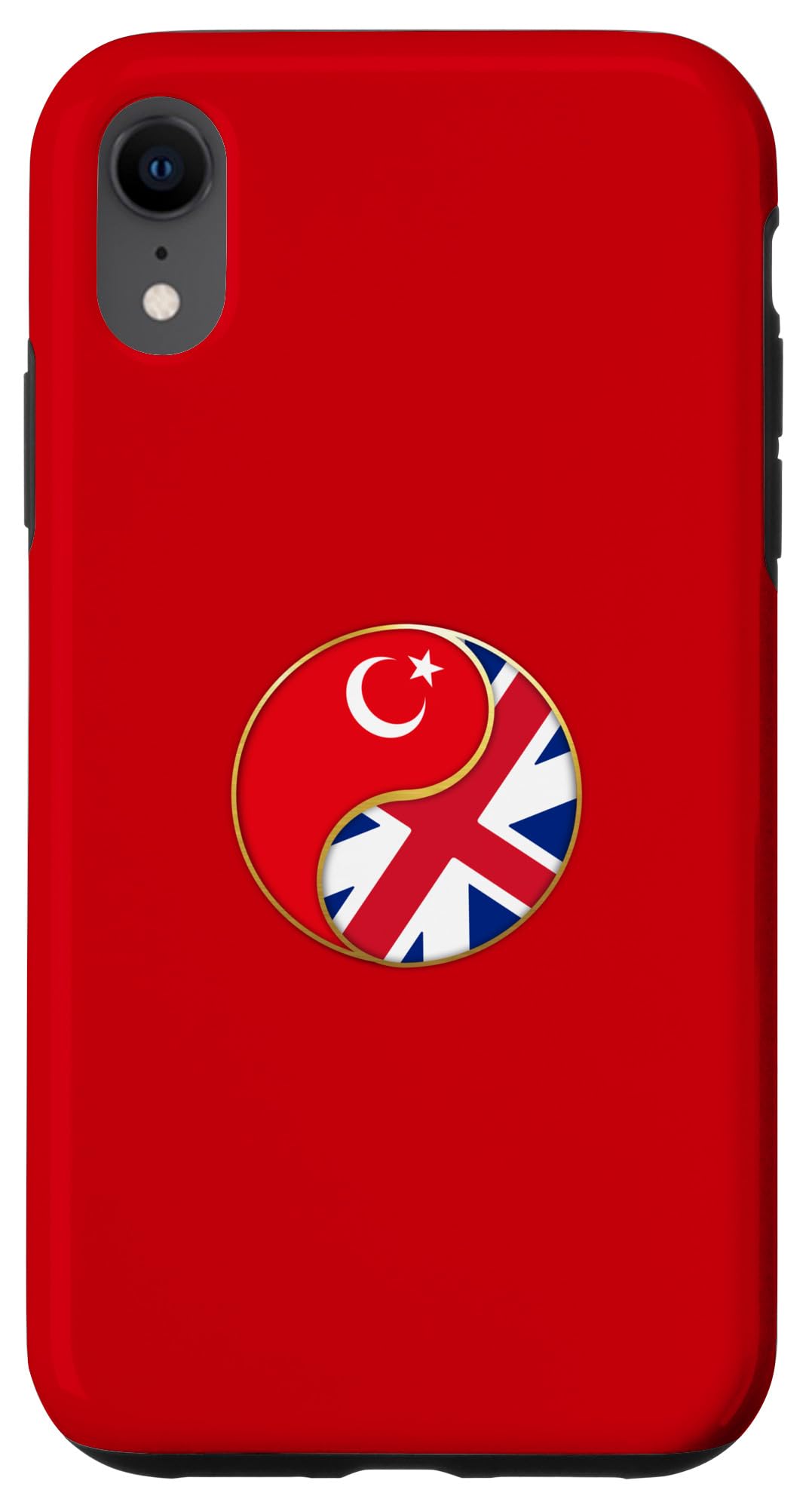 British Turkish English Britain United Kingdom Turkey Flag Case for iPhone XR