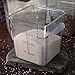 CFS 1072307 StorPlus Stackable Square Food Storage Container, 8 Quart Capacity, Clear (Pack of 6)