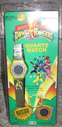 Vintage Yellow Power Rangers "Trini"- 9" Adjustable LCD Quartz Watch (1994)