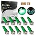 Partsam 10x T5 74 70 37 green wedge instrument dashboard cluster LED bulb light Replacement for Camry 2000-2011