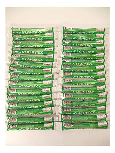 Lot of 40 Emergency Light Sticks 12 Hour Green Disaster Survival Made in USA