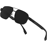 ATTCL Polarized Sunglasses for Men, Mens Sunglasses for Driving, Fishing, Golf, Pilot Square Metal Frame, UV400