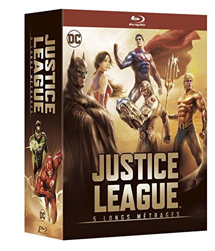 Justice League - 5 Longs Métrages : Le Paradoxe Flashpoint + Guerre + Le Trône De L'atlantide + Dieux Et Monstres + Vs Les Teen Titans - Pack - Blu-Ray