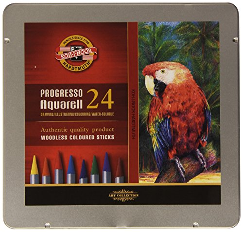 KOH-I-NOOR Progresso Woodless Aquarell Coloured Pencil Set (Set of 24)