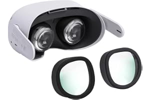 Merryhome(1 Pack) VR Lens Protector, Blue Light Glasses, for Quest 3S/ Quest 2 Accessory, Not for Quest 3, Lens Replacement, Anti-Glare, Dust, Easy to Install-Black
