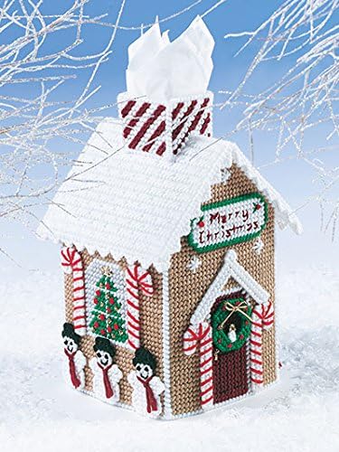 Gingerbread House Tissue Topper Plastic Canvas Pattern