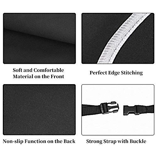 Waterproof Car Seat Covers, Universal Front Bucket Seat Covers for Cars Trucks SUV, Neoprene Covers for Car Seats with Non-Slip Machine Washable, Auto Carseat Protectors Black (59 x 26 Inches)【1 PC】