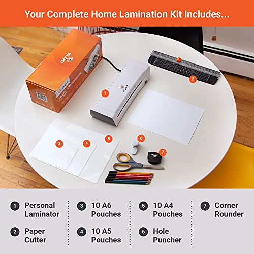 A4 Thermal Laminator with Hot & Cold Settings Portable 9 in. Personal