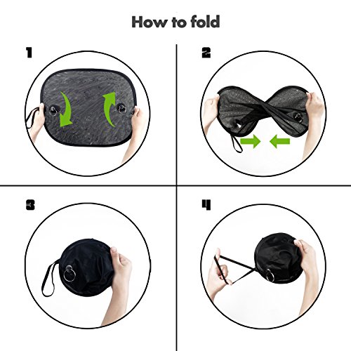 Relarr Car Shade for Window Interior Screen DoubleLayer Mesh Sun Block