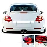 Iuhan1PC Fashion Red Blood Car Stickers Reflective Car Decals Light Bumper Body Sticker Decal