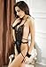 Amilia Halter Lace Deep V Neck Naughty Maid Uniform Strappy Bondage Sexy Lingerie