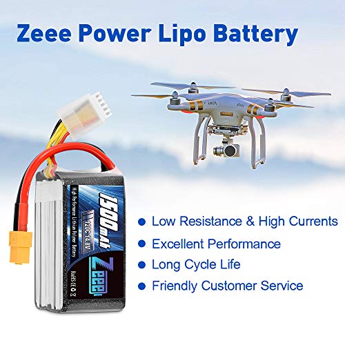 Zeee 4S Lipo Battery 1500mAh 14.8V 120C Graphene Battery with XT60 Plug