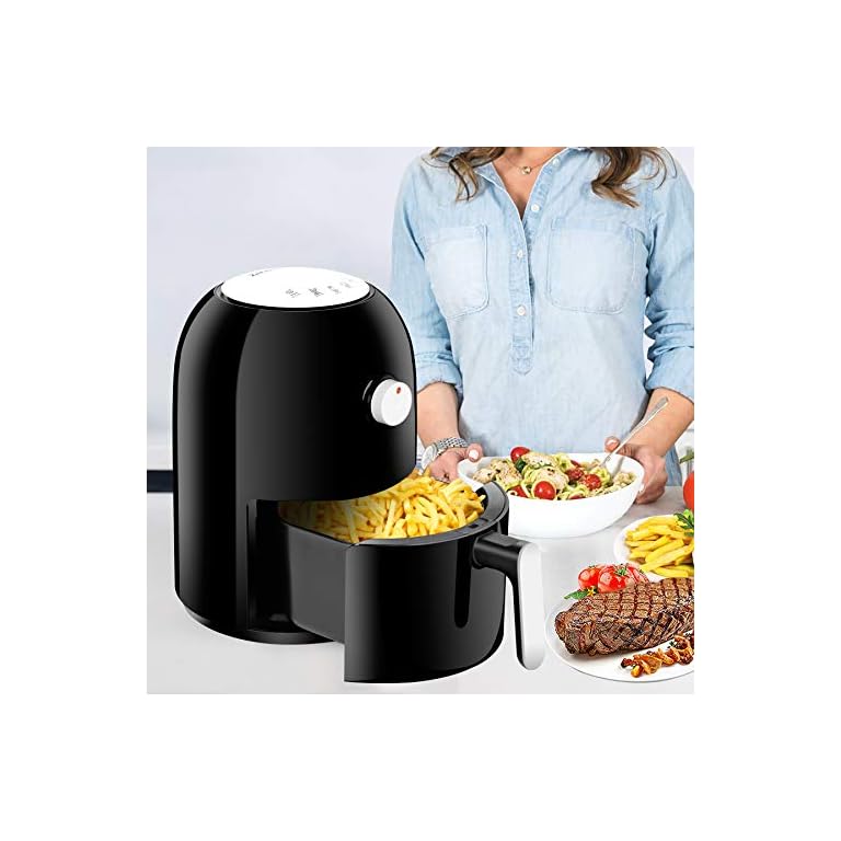 ZenChef Compact 2L Electric Air Fryers Oven Cooker, Cooking Preset