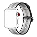 Tentan Woven Nylon Strap Replacement Nylon Band for Apple Watch Band (42mm Black Stripe)
