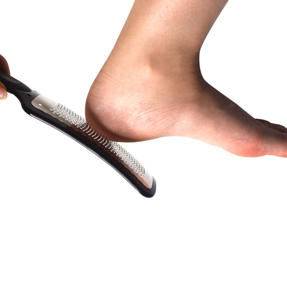 Extra Large Foot Rasp Foot File with Pumice Stone for Feet, Callus Remover, Foot Scrubber, Pedicure Kit Made From Stainless Steel, Use File on Wet or Dry Feet : Beauty