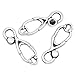 Housweety 60 PCs Charm Pendants Medical Doctor Stethoscope Silver Tone 23mmx8mm