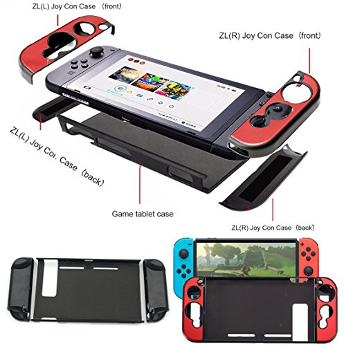 Aluminum Anti-scratch Dustproof Hard Back Protective Case Cover Shells for Nintendo Switch NS Console with Joy-Con Controller (Gold) - Thumbnail 2